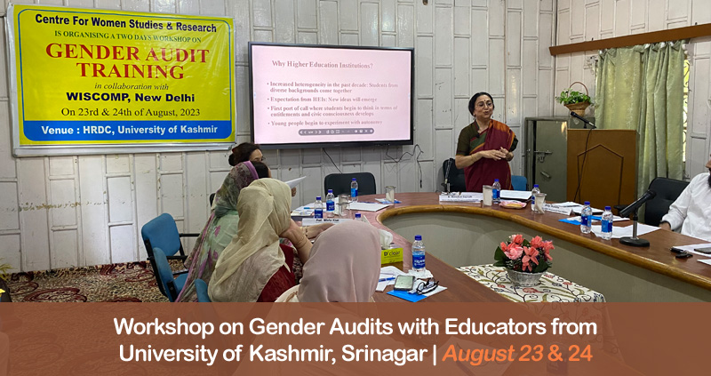 Workshop on Gender Audits with Educators from University of Kashmir, Srinagar